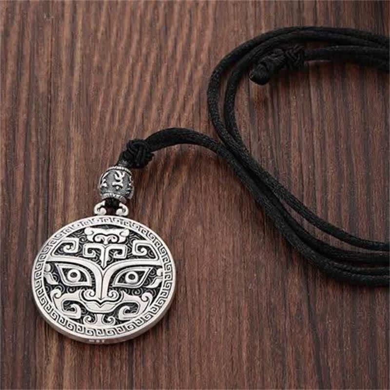 Collier pendentif porte-bonheur Feng Shui, créature mythologique Taotie
