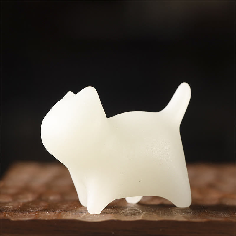 Buddha Stones 2 pièces Mini chat mignon Glowstone chat porte-bonheur lumineux décoration énergétique - image 1