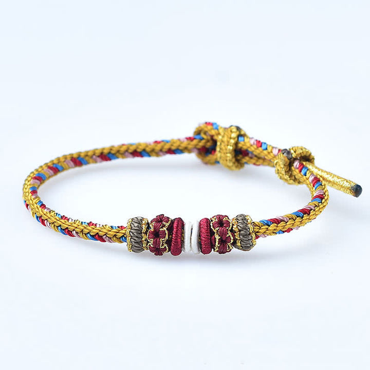 Bracelet tressé porte-bonheur Dunhuang fait main en Buddha Stones