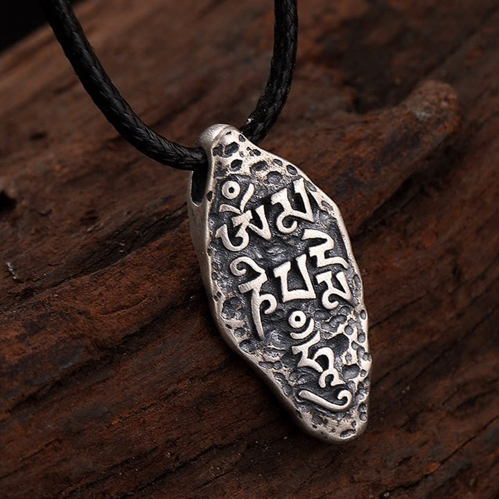 Collier pendentif en argent sterling 925 tibétain avec Buddha Stones Om Mani Padme Hum Dorje Vajra gravé - image 4