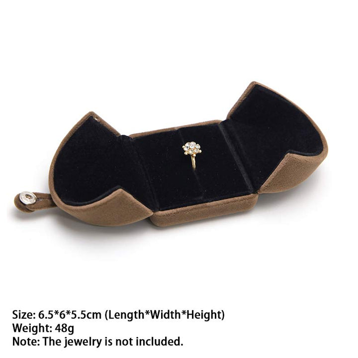 Coffret de rangement pour bijoux Coffret cadeau en flanelle - Brun - Boîte à bagues - image 12
