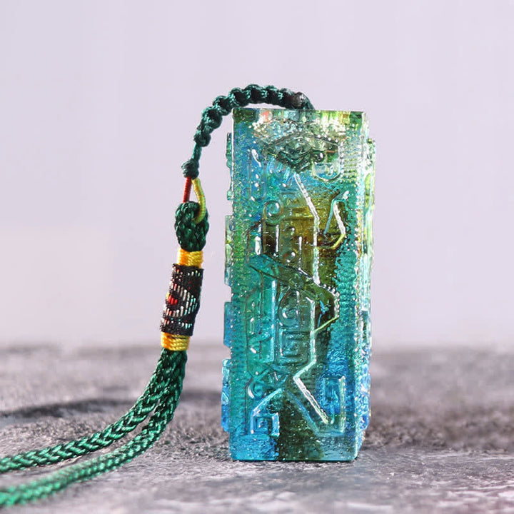 Pièce d'art en cristal Liuli faite à la main Feng Shui Décoration de bureau à domicile - image 0