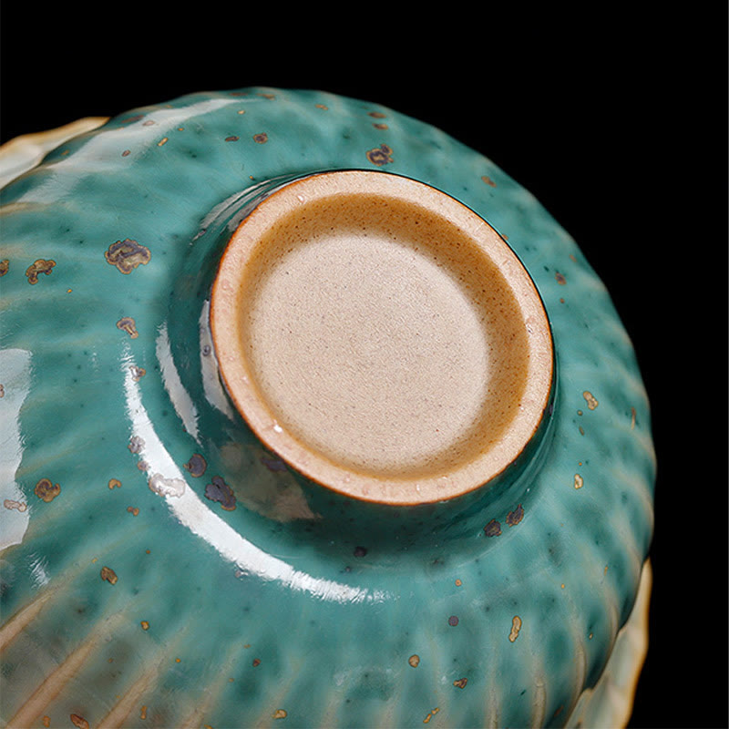 Buddha Stones Rétro Glaçure Changement De Four En Céramique Gaiwan Sancai Tasse À Thé Kung Fu Tasse À Thé Et Soucoupe Avec Couvercle