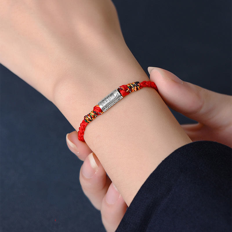 Bracelet de cheville en argent sterling 925 fabriqué à la main avec des Buddha Stones, design tout va bien, protection et force - image 7