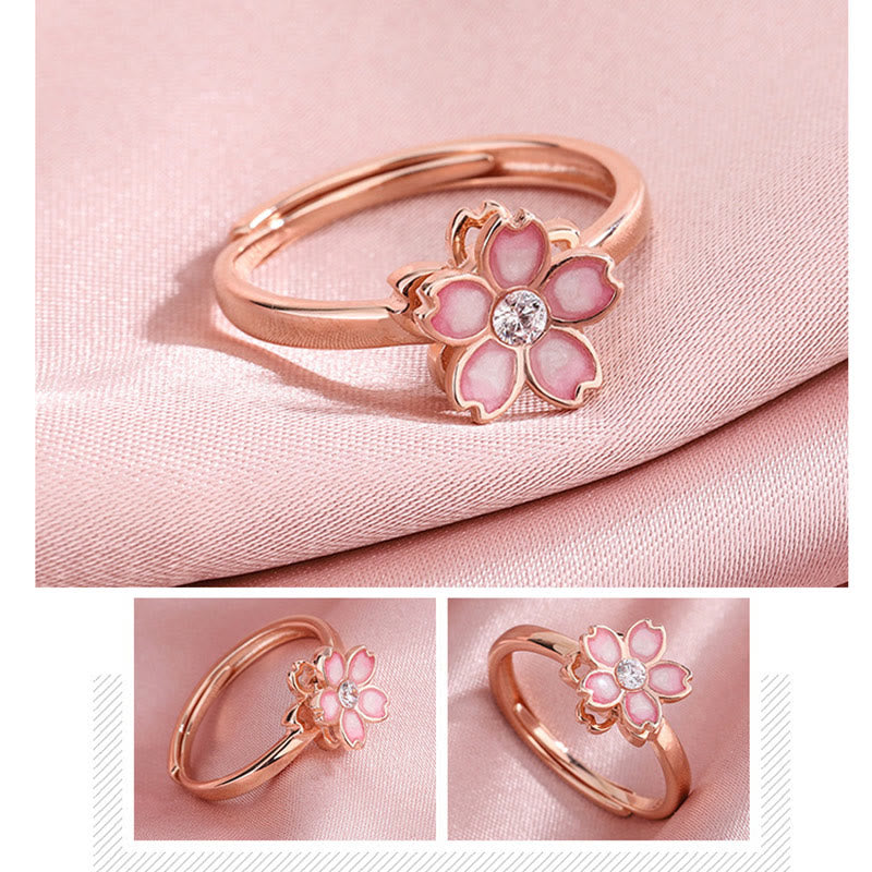 Bracelet chaîne de bénédiction en argent sterling 925 Buddha Stones et anneau rotatif - image 17