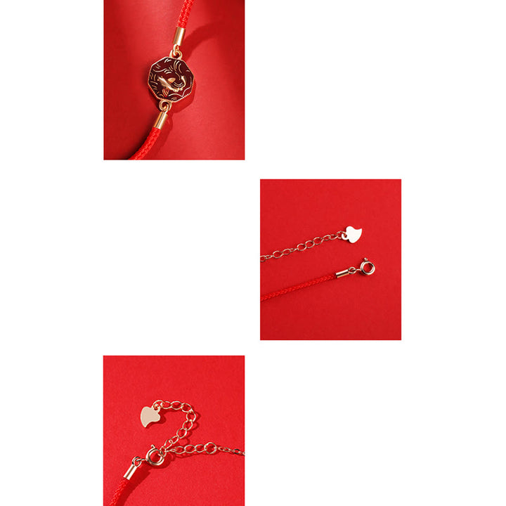Bracelet tressé artisanal en argent sterling 925 Buddha Stones et poisson Koi porte-bonheur changeant de couleur
