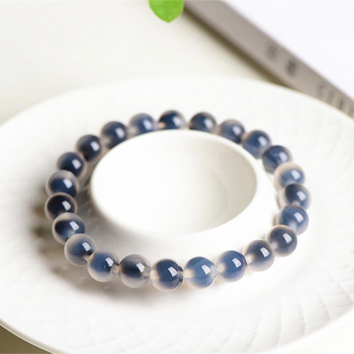 Bracelet de perles en agate naturelle colorée de Buddha Stones Harmony Strength