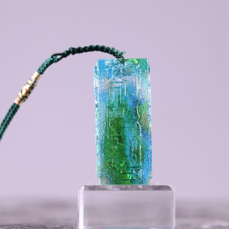 Pièce d'art en cristal Liuli faite à la main Feng Shui Décoration de bureau à domicile