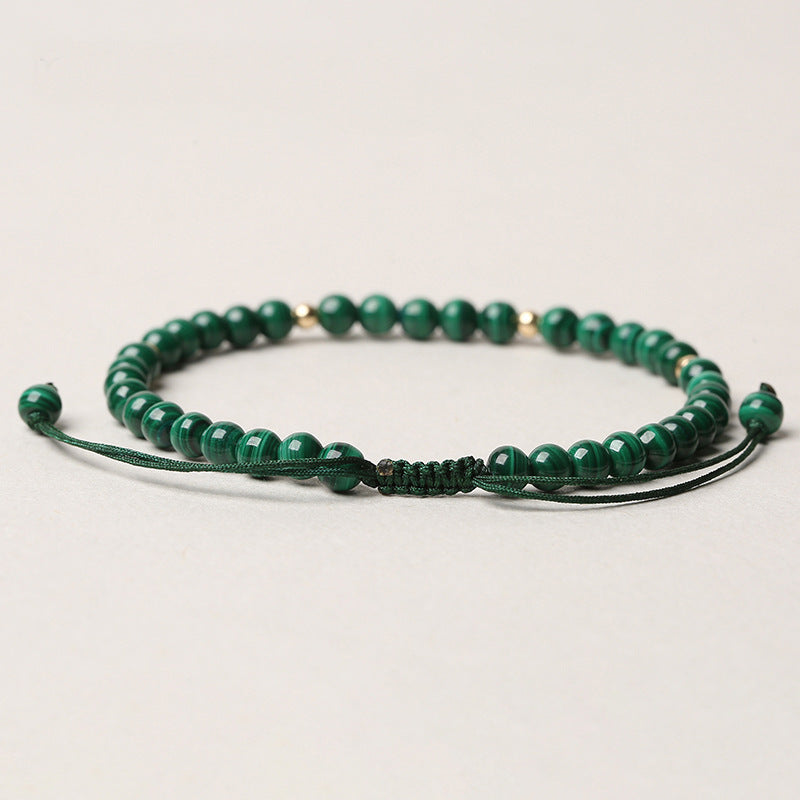 Bracelet de protection et de calme en malachite naturelle de 4 mm Buddha Stones - image 4