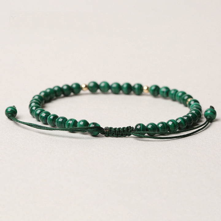 Bracelet de protection et de calme en malachite naturelle de 4 mm Buddha Stones - image 4