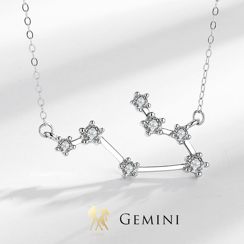 Collier pendentif bénédiction astrologique Buddha Stones en argent sterling 925 12 constellations du zodiaque - Gémeaux - image 21