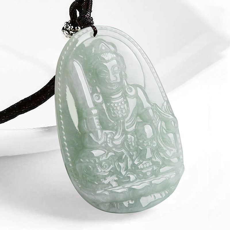 Collier pendentif en jade avec Buddha Stones et zodiaque chinois - Lapin - image 5