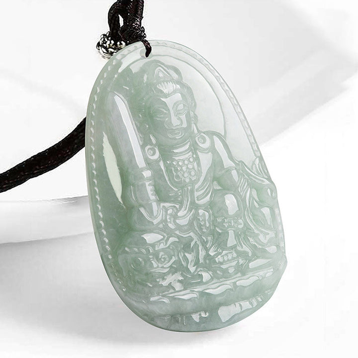 Collier pendentif en jade avec Buddha Stones et zodiaque chinois - Lapin - image 5