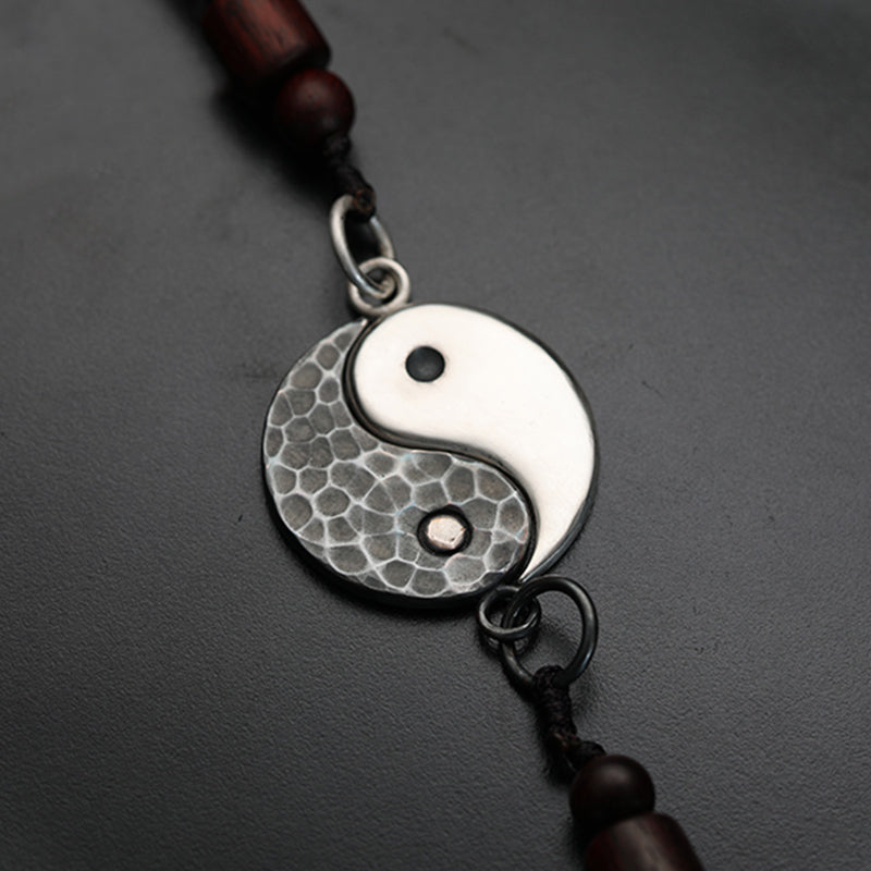 Collier pendentif en argent sterling 990 avec Buddha Stones et harmonie Yin Yang - image 1