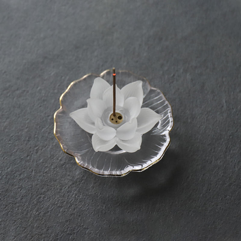 Brûle-encens en forme de bâton de méditation et de guérison en cristal Lotus Liuli de Buddha Stones - image 11