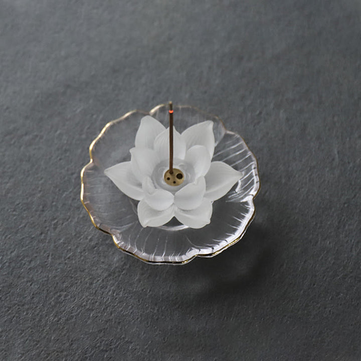 Brûle-encens en forme de bâton de méditation et de guérison en cristal Lotus Liuli de Buddha Stones - image 11