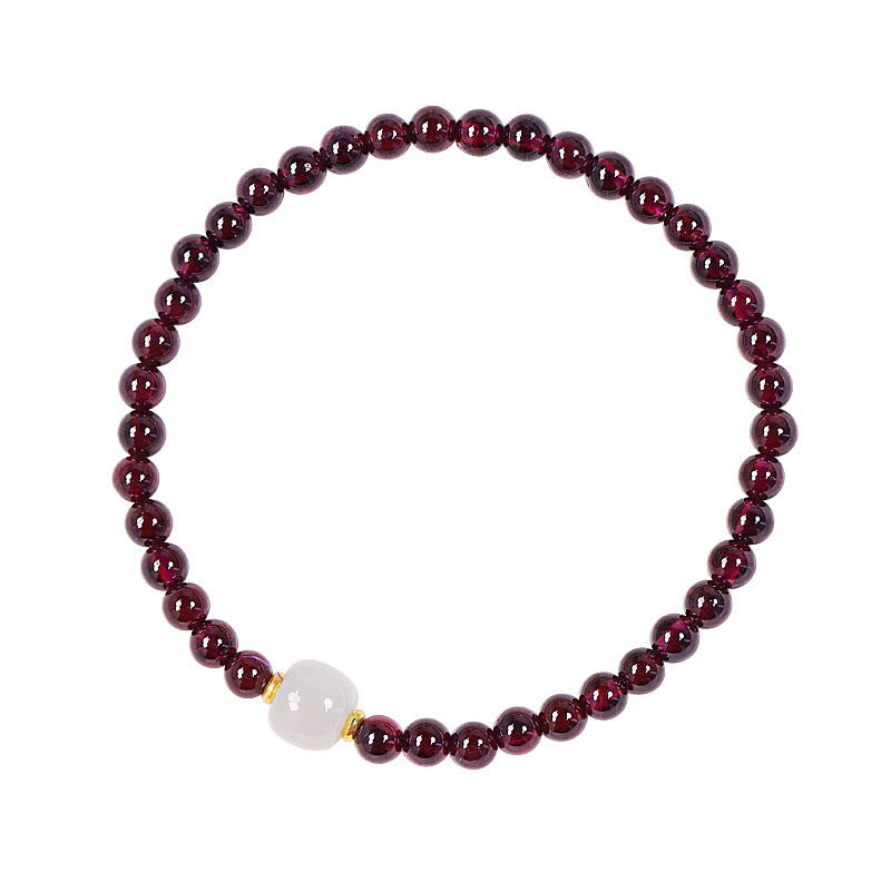 Bracelet de purification en perles de jade et grenat naturel Buddha Stones