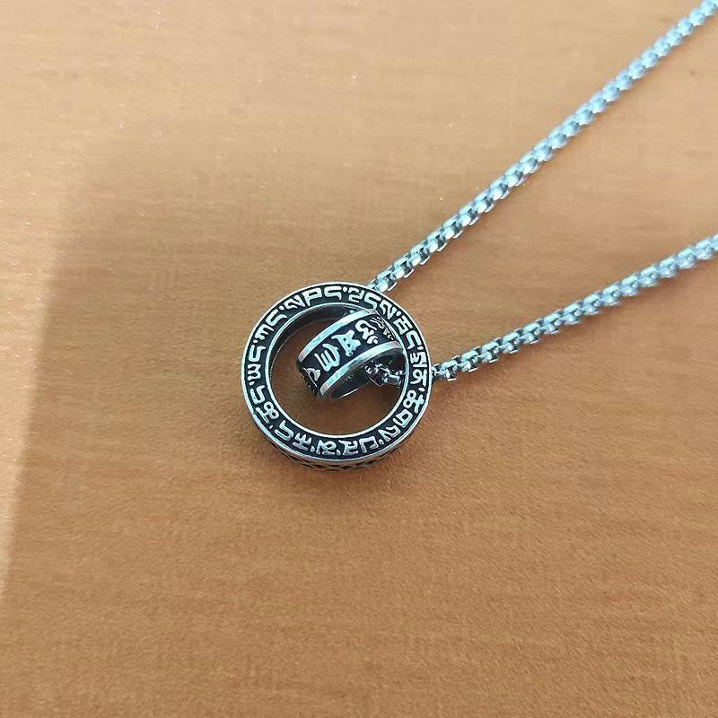 Collier pendentif tibétain en Buddha Stones Om Mani Padme Hum sculpté en chaîne de paix et de pureté - image 10