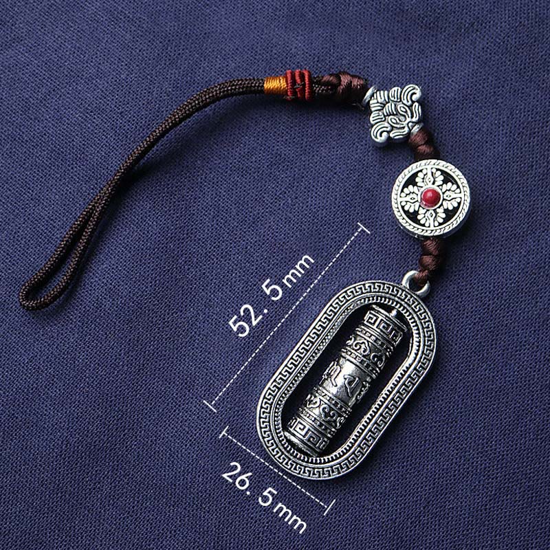 Buddha Stones Tibet Om Mani Padme Hum Roue de prière Paix Rotative Décoration à suspendre pour voiture