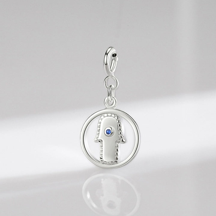 Collier pendentif en argent sterling 925 avec symbole Hamsa et mauvais œil pour la prospérité et la chance - image 9