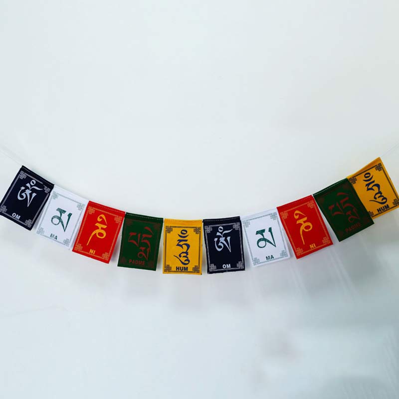 Drapeau de prière tibétain Om Mani Padme Hum pour voiture extérieure - image 5