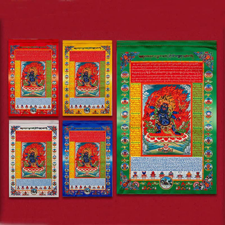 Buddha Stones Drapeau de prière extérieur tibétain à 10 couleurs représentant le Bouddha Cheval du Vent, symbole de guérison et de bon augure - image 15