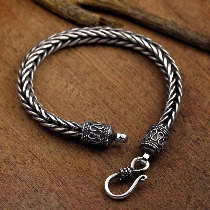 Bracelet à boucle torsadée en forme de dragon vintage Buddha Stones