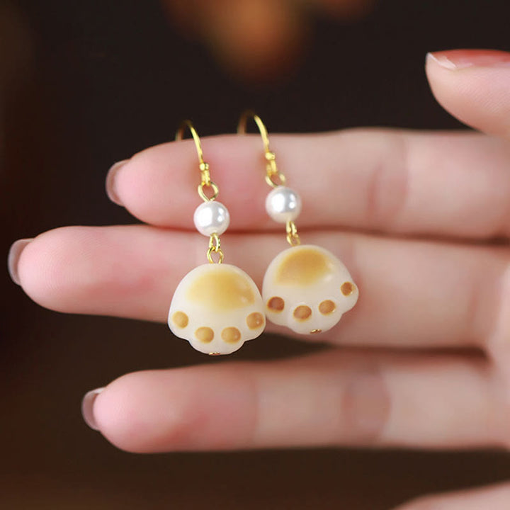 Boucles d'oreilles pendantes en forme de patte de chat et de paix Bodhi Seed - image 4