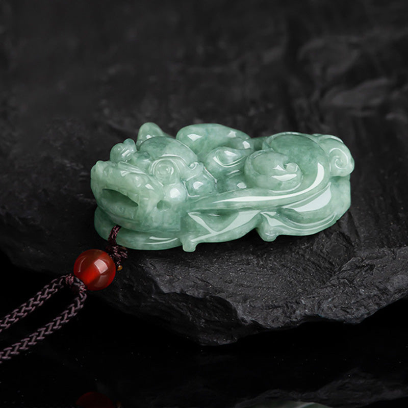 Collier pendentif en jade PiXiu avec Buddha Stones pour la richesse et la chance - image 2