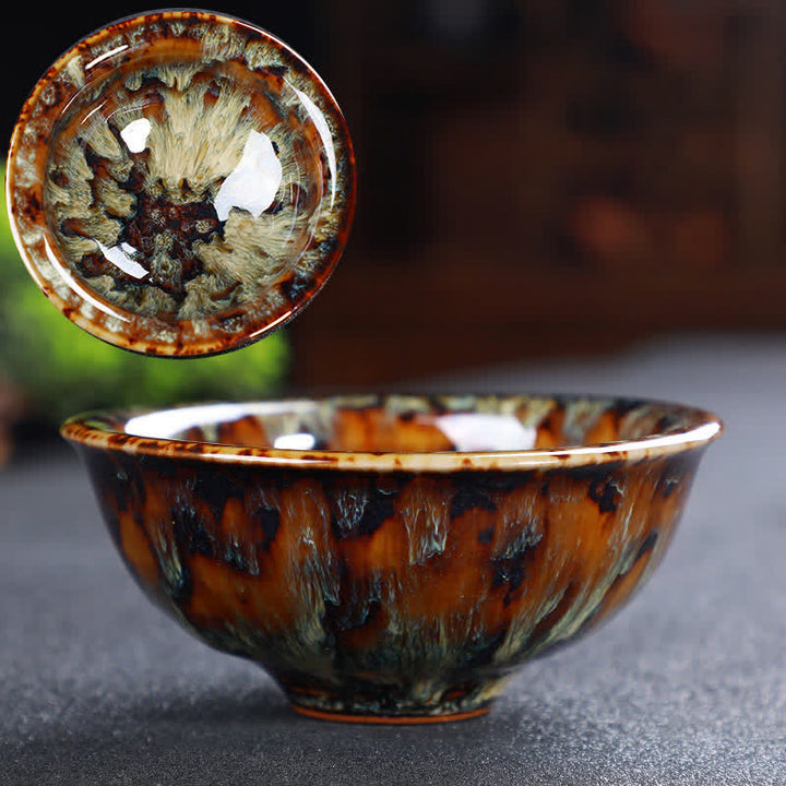 Tasse à thé en céramique colorée avec Buddha Stones pour la maison et le bureau
