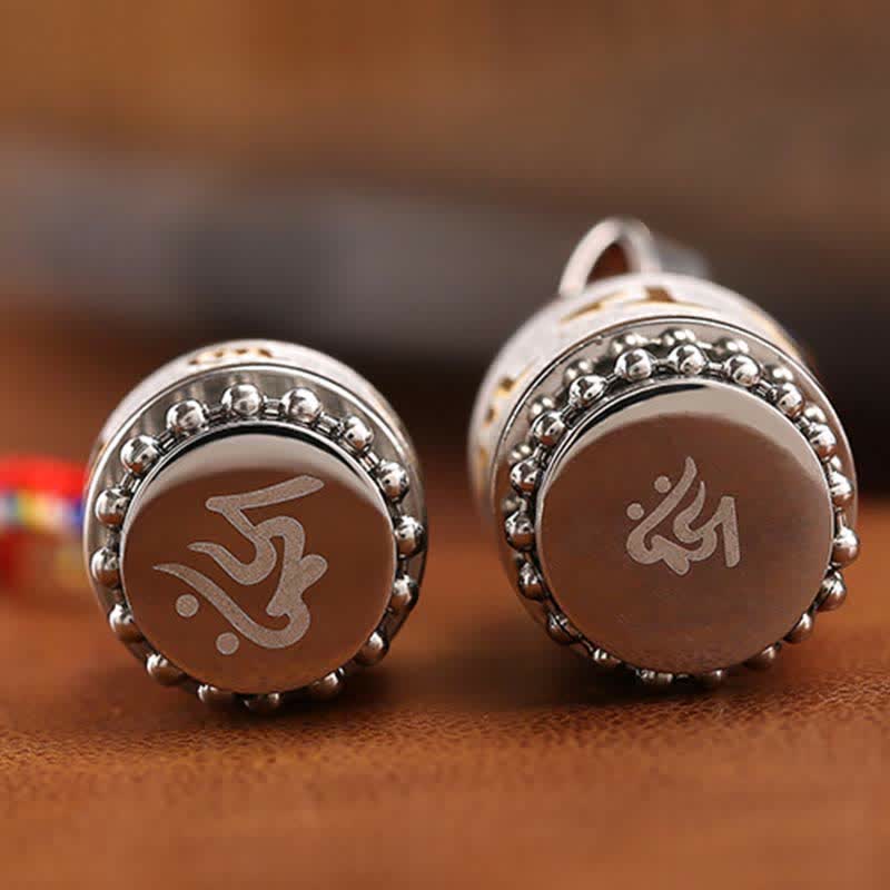Collier pendentif amulette de sagesse en acier titane avec Buddha Stones tibétaines Om Mani Padme Hum Shurangama Mantra - image 27