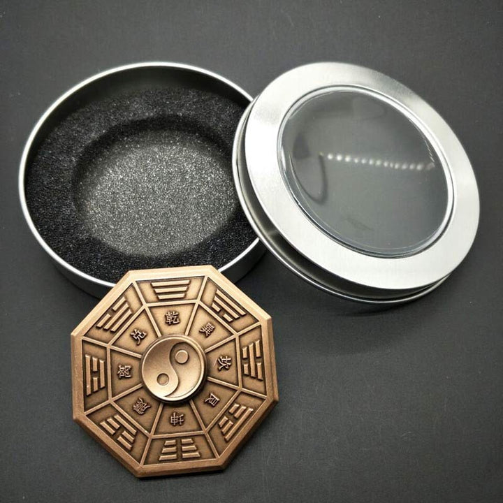 Buddha Stones Fidget Spinner Bénédiction Tai Chi Doigt Main Spinner Décoration - BurlyWood - image 5