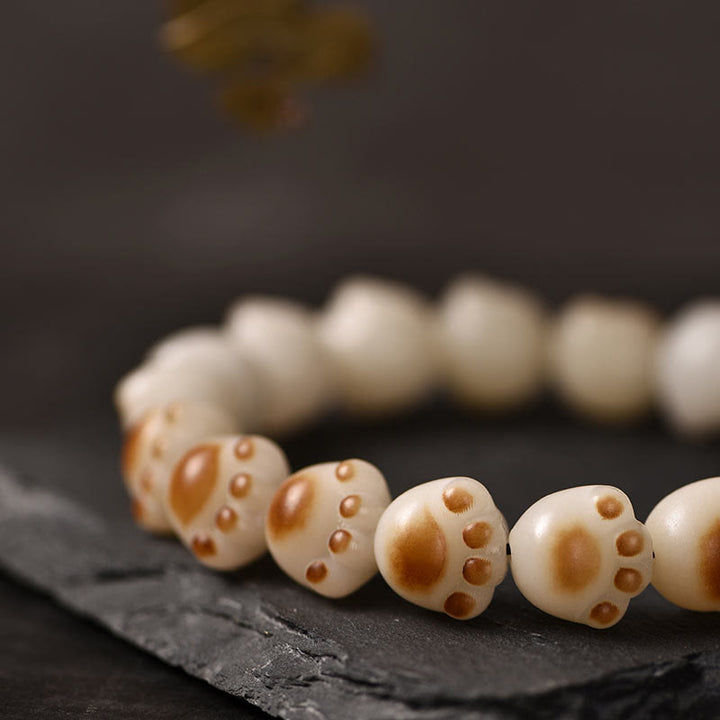 Bracelet de paix en forme de patte de chat mignon avec Buddha Stones et graines de Bodhi - image 11