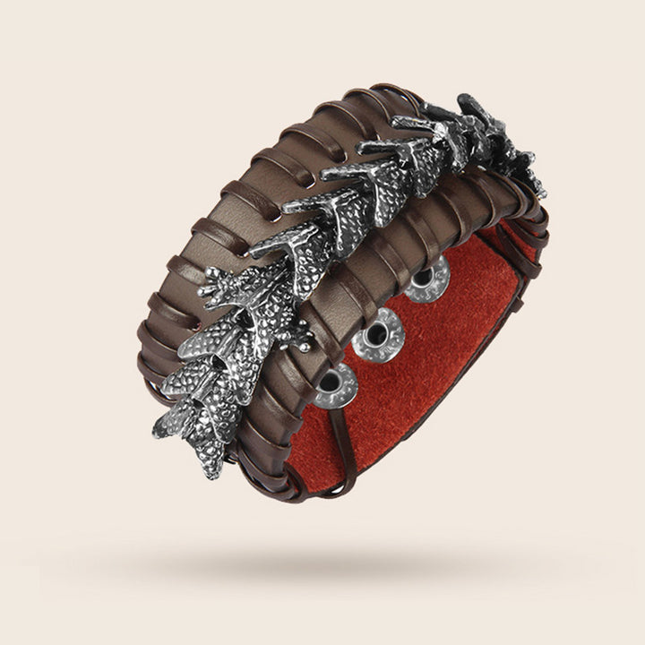 Bracelet de protection en cuir de dragon