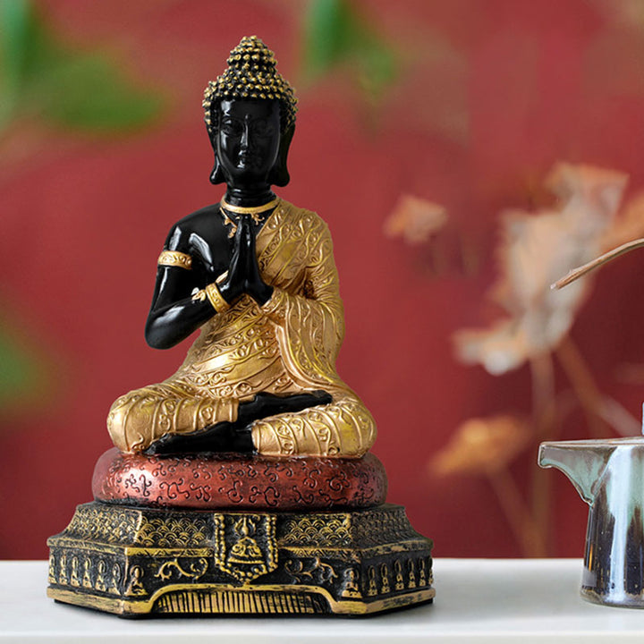 Buddha Stones Statue de Bouddha de la Compassion en Résine Décoration