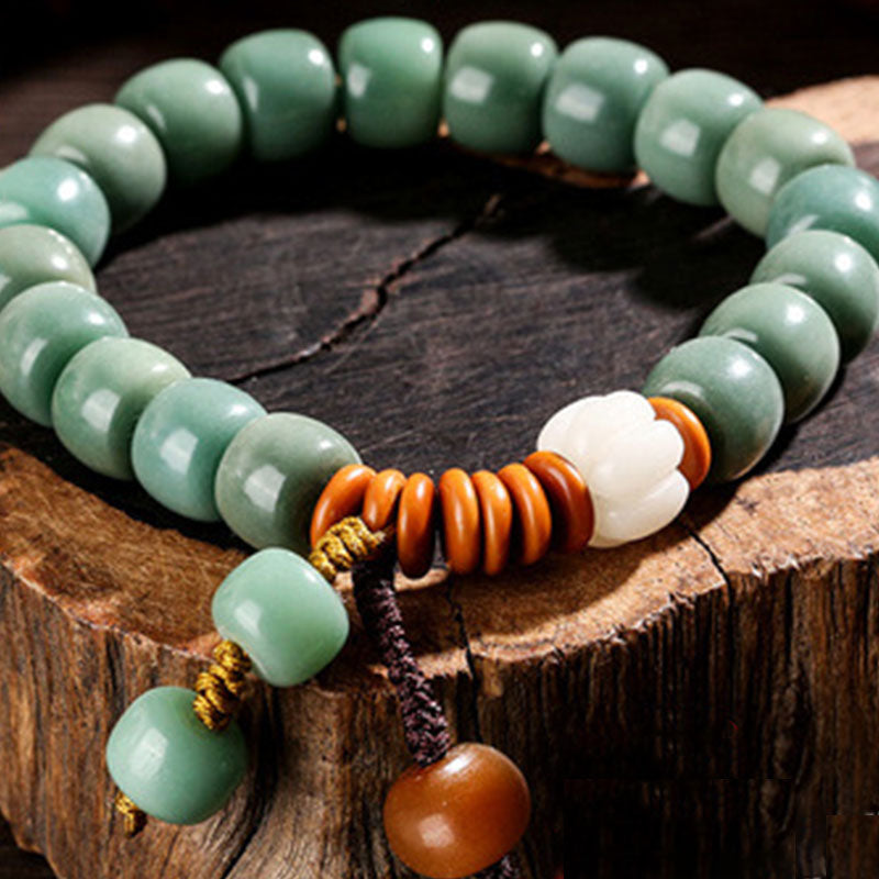 Bracelet de réussite Bodhi Seed Cyan Buddha Stones