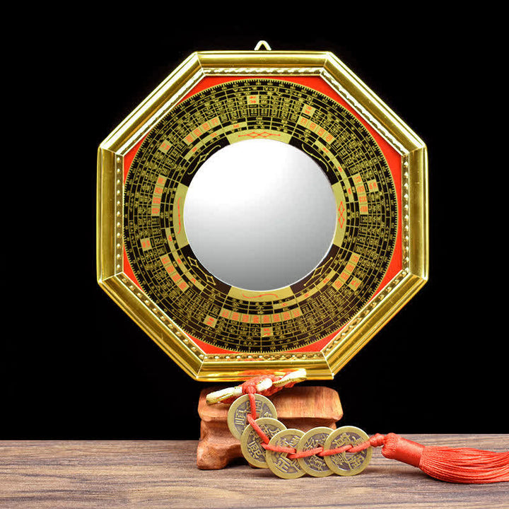 Carte Feng Shui Bagua Pièces des Cinq Empereurs Gourde Équilibre Carte Énergie Salon Miroir