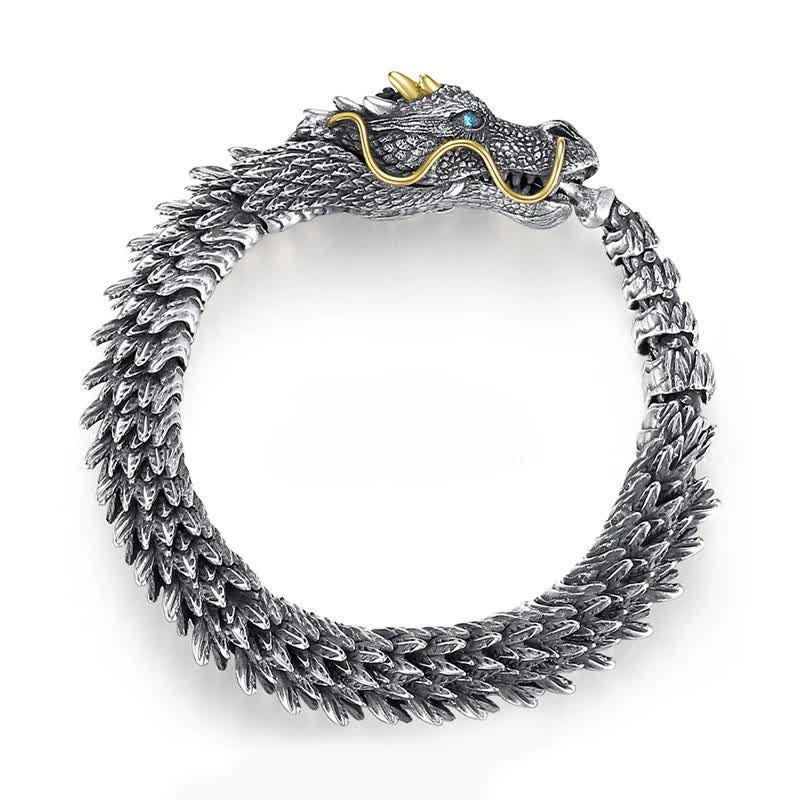 Bracelet chaîne de protection porte-bonheur en Buddha Stones, dragon nordique, fait à la main