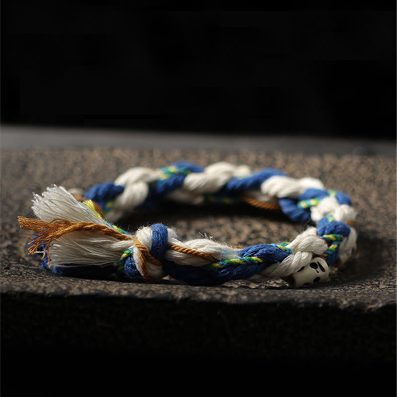 Bracelet porte-bonheur fait main en perles gravées de Buddha Stones Zakiram, déesse tibétaine de la richesse