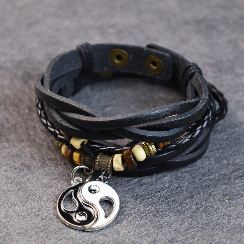 Bracelet d'équilibre de couple pendentif Yin Yang