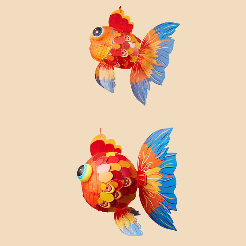 Lanterne en papier en forme de poisson Koi porte-bonheur en Buddha Stones pour décoration de fête de la mi-automne