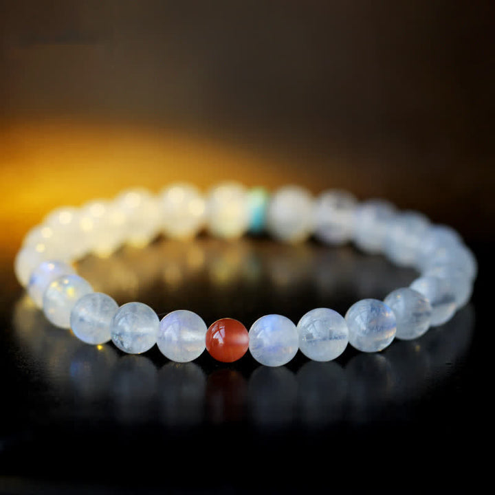 Bracelet de guérison positive et apaisante en pierre de lune