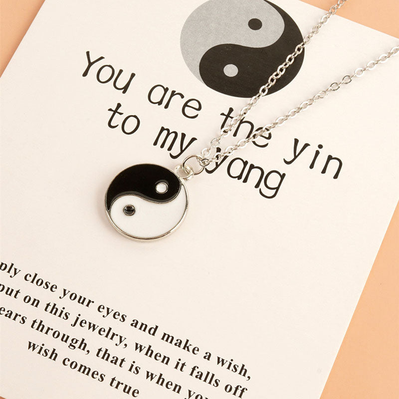 Collier pendentif équilibre harmonie yin yang 2 pièces - image 4