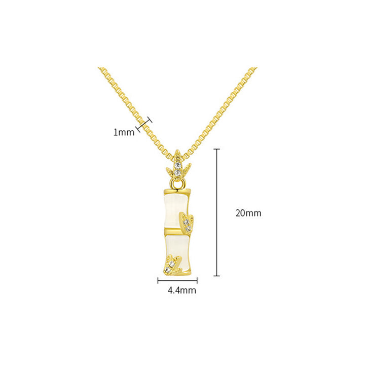 Collier pendentif harmonieux en calcédoine et bambou avec Buddha Stones