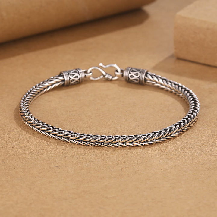 Bracelet à boucle torsadée en forme de dragon vintage Buddha Stones