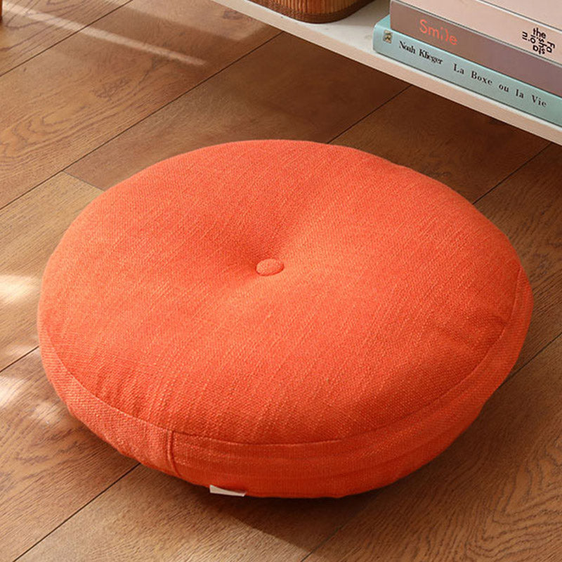 Coussin de siège de méditation en lin à motif simple Buddha Stones et lotus, décoration de salon pour la maison - Détachable - 40 cm x 10 cm - Tomate - image 15