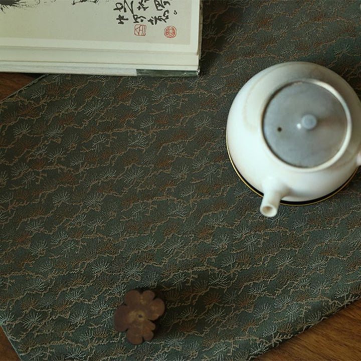 Dessous de verre élégant à motif de brocart floral pour tasse à thé