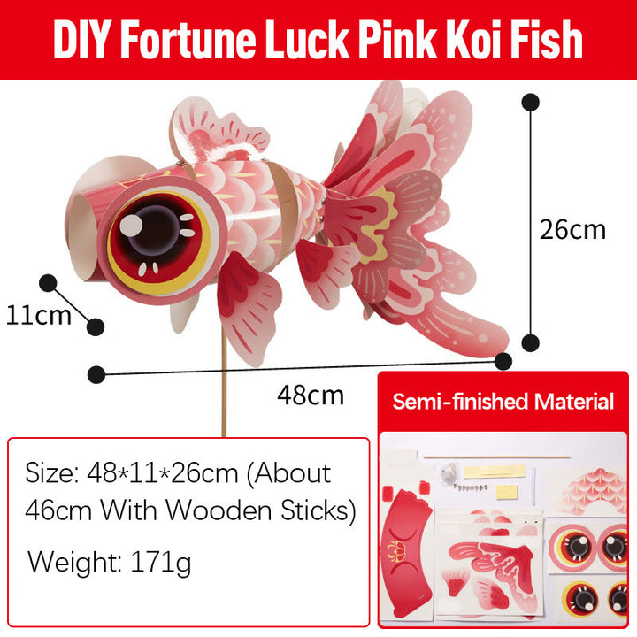 Lanterne en papier en forme de poisson Koi avec Buddha Stones pour décoration de fête de la mi-automne