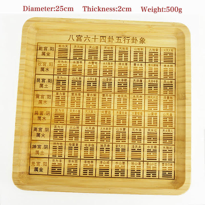 Carte Feng Shui Bambou Bagua Carte Harmonie Énergie - Huit Palais, soixante-quatre Trigrammes et cinq Éléments - image 18