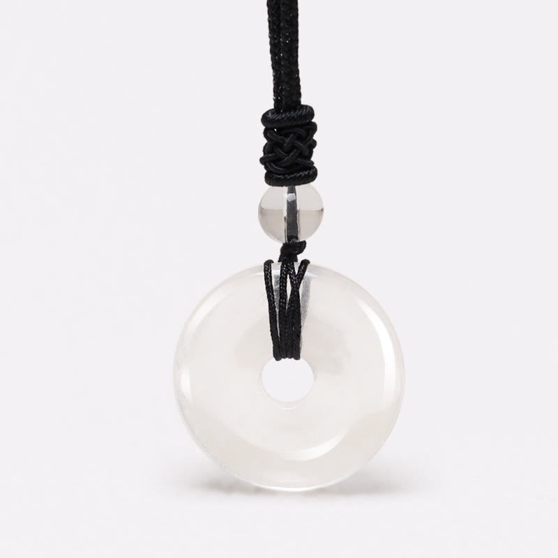 Collier avec pendentif porte-bonheur en Buddha Stones précieuses en cristal de guérison